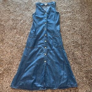 Vintage J CREW Denim Maxi Dress